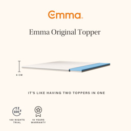 Emma Mattress Topper Original Airgocell & HRX Foam Reversible 6cm Height Double - thumbnail 6