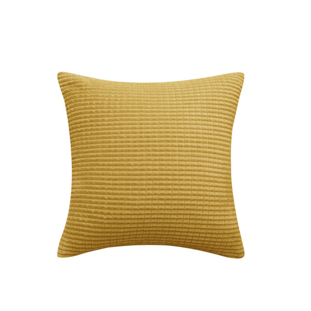 Deconovo Velvet cushion cover golden color 45*45cm 1pc - image 1