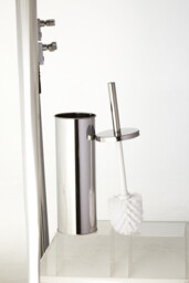 Maison by Premier Compact Stainless Steel Toilet Brush And Holder, Chrome Finish Toilet Brush Set, Durable Toilet Cleaner Brush - thumbnail 4