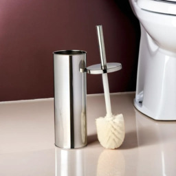 Maison by Premier Compact Stainless Steel Toilet Brush And Holder, Chrome Finish Toilet Brush Set, Durable Toilet Cleaner Brush - thumbnail 2