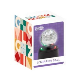 GLOBAL GIZMOS Table Lamp Disco Ball Rotating Silver/Multicolour Small - thumbnail 4