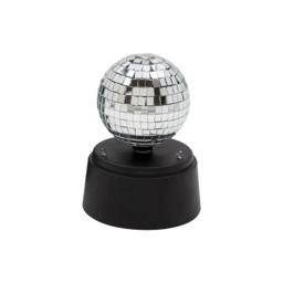 GLOBAL GIZMOS Table Lamp Disco Ball Rotating Silver/Multicolour Small - thumbnail 2