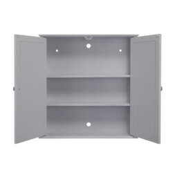 Croydex Bathroom Mirror Cabinet (58x56x13cm) - Ashby Grey - thumbnail 4