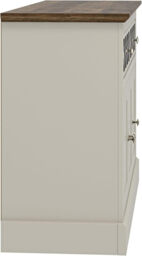 Galano Sufly 3-Door 2-Drawer Sideboard – Storage Cabinet with Drawers and Shelves for Living Room, Bedroom, or Kitchen – Light Grey/Oak Finish - thumbnail 5