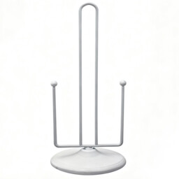 JU7CER Gray Kitchen Cleaning Paper Towel Holder - Countertop Standing, with Fixing Rod, Modern & Minimalist Design, Ideal for Home Use - thumbnail 1