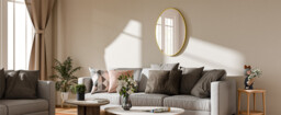 Melodieux Oval Wall Mirror 61x91cm Gold Circle Hanging Wall Home Decorative Wall Mounted Vanity Mirror for Bathroom Living Room Hallway - thumbnail 5