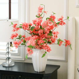 5PCS 29.52in/74.98cm Bougainvillea Artificial Flowers Fake Bougainvillea Branches Faux Flowers Vines for Home，Garden，Wedding，Party，Indoor and Outdoor，Floral Arrangement and DIY Decor(pink) - thumbnail 1