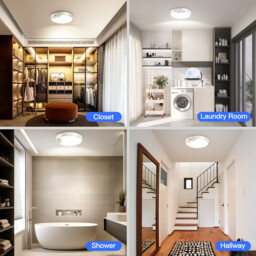 " New Upgraded Motion Sensor Ceiling Light, 8 Inch 500LM LED Ceiling Light with Remote, 8000mAh Battery Powered Rechargeable Dimmable Sensor Lights for Bathroom Garage Shed Loft Hallway Stair" - thumbnail 3