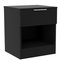 Vida Designs Trega 1 Drawer Bedside Chest, Black - thumbnail 2