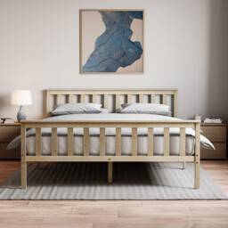 Vida Designs Bed Frame Milan Wooden High Foot Pine King - thumbnail 4