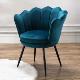 Ya-Home Accent Chair Upholstered Lounge Armchair with Golden Legs, Modern Petal Side Chair Corner Chair for Living Room/Bedroo - thumbnail 3
