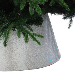 Festive 56Cm X 25Cm Silver Xmas Tree Skirt - thumbnail 3