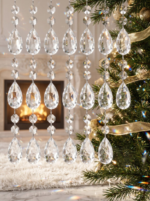 JU7CER 20PCS Crystal Mesh Pendant Ornaments - Tree of Life Hanging Decor, Window Ornament, Garden Light Catcher for Weddings, Christmas Must-Have - image 1