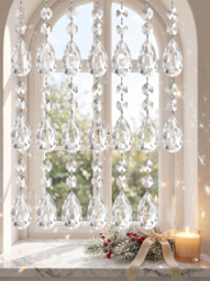 JU7CER 20PCS Crystal Mesh Pendant Ornaments - Tree of Life Hanging Decor, Window Ornament, Garden Light Catcher for Weddings, Christmas Must-Have - thumbnail 5