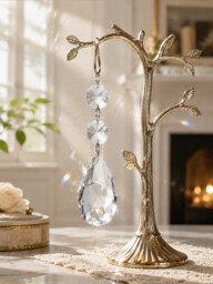 JU7CER 20PCS Crystal Mesh Pendant Ornaments - Tree of Life Hanging Decor, Window Ornament, Garden Light Catcher for Weddings, Christmas Must-Have - thumbnail 6