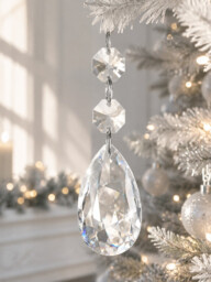 JU7CER 20PCS Crystal Mesh Pendant Ornaments - Tree of Life Hanging Decor, Window Ornament, Garden Light Catcher for Weddings, Christmas Must-Have - thumbnail 7
