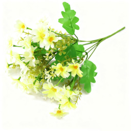 Yuejia 4Pcs 12.6in/32cmArtificial Chrysanthemum Flowers Fake Bouquet Without Vase for Office Family Party Home Wedding Decorations,High-end Artificial Flowers Faux Floral Daisy Bouquet Pack for Decor(yellow) - thumbnail 3