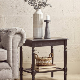 Interiors by Premier Side Table Heritage Square Black - thumbnail 2