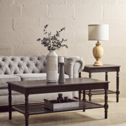 Interiors by Premier Side Table Heritage Square Black - thumbnail 5