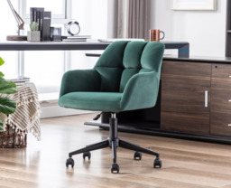 chairus Desk Chair Velvet Home Office Chair 360° Swivel Task Chair with Adjustable Height - thumbnail 2