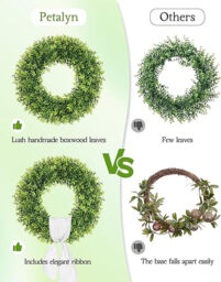 24 Inch Large Boxwood Wreath-1pcs - thumbnail 3