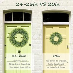 24 Inch Large Boxwood Wreath-1pcs - thumbnail 6