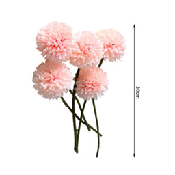 Wei's Moment 6Pcs Artificial  Flowers Artificial Hydrangea Decoration for Wedding Vase Meat pink - thumbnail 2