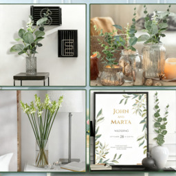 Yuejia 40pcs 13.97in/35.5cmArtificial Eucalyptus Stems, Mixed Faux Greenery Stems Fake Silver Dollar Eucalyptus Leaves Stems Bulk Babys Breath for DIY Bouquet Centerpieces - thumbnail 4