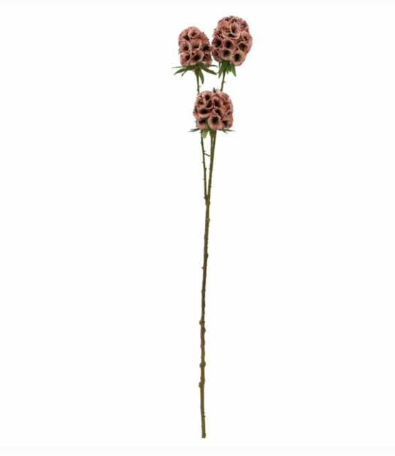 Candlelight Artificial Scabiosa Stellata Flower Stem Pink 61cm - image 1