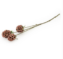 Candlelight Artificial Scabiosa Stellata Flower Stem Pink 61cm - thumbnail 3