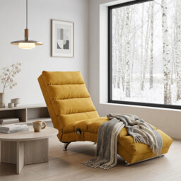 URBAN MEUBLE  Fabric Relaxation Chaise Lounge Chair 55x162x84 cm - thumbnail 3