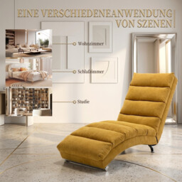 URBAN MEUBLE  Fabric Relaxation Chaise Lounge Chair 55x162x84 cm - thumbnail 6