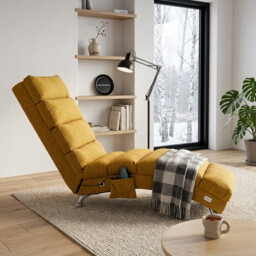 URBAN MEUBLE  Fabric Relaxation Chaise Lounge Chair 55x162x84 cm - thumbnail 5