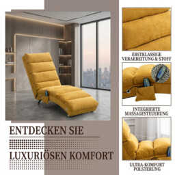 URBAN MEUBLE  Fabric Relaxation Chaise Lounge Chair 55x162x84 cm - thumbnail 7