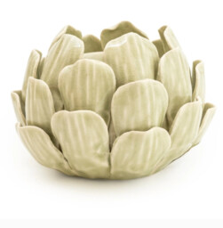 Candlelight Candle Holder Tealight Artichoke Ceramic Light Green - thumbnail 2