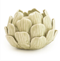 Candlelight Candle Holder Tealight Artichoke Ceramic Light Green - thumbnail 3