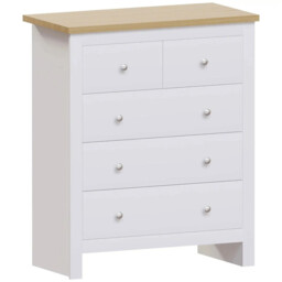 Vida Designs Drawer Chest Arlington 5 Drawers White/Oak Effect - thumbnail 7