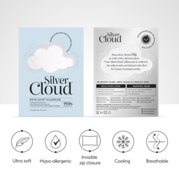 Silver Cloud Satin Silver Ion Infused Pillowcase White - thumbnail 2