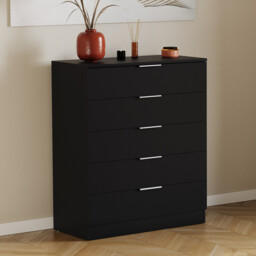 Vida Designs Drawer Chest Trega 5 Drawers Black - thumbnail 5