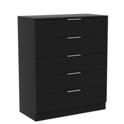 Vida Designs Drawer Chest Trega 5 Drawers Black - thumbnail 3