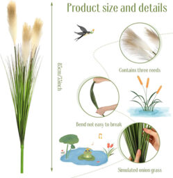 DDHS 33inch Onion Tall Grass Greenery -6pcs - thumbnail 5