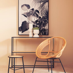 Interiors by Premier Console Table Depok Black/Rattan - thumbnail 5