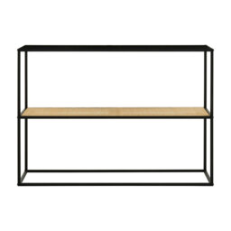 Interiors by Premier Console Table Depok Black/Rattan - thumbnail 3