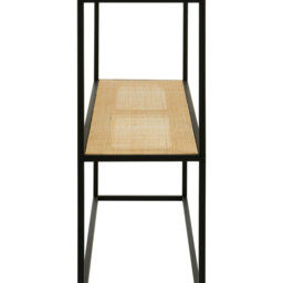 Interiors by Premier Console Table Depok Black/Rattan - thumbnail 4