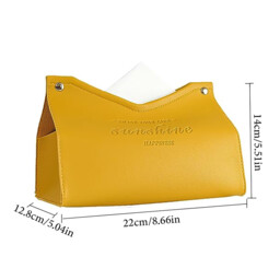 JORDAN&JUDY 2-Pack Yellow V-Shape Tissue Box Holder, Modern Color, Lightweight - thumbnail 2