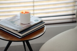 The Lab Co. Luxury Scented Candle - 30hrs Burn Time - Energising Fragrance with Grapefruit, Amber and Eucalyptus - 100% Vegan Soy Wax - 180g wax weight - thumbnail 4