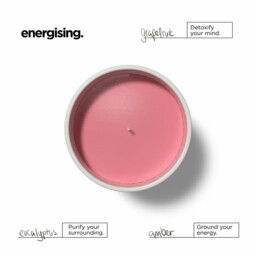 The Lab Co. Luxury Scented Candle - 30hrs Burn Time - Energising Fragrance with Grapefruit, Amber and Eucalyptus - 100% Vegan Soy Wax - 180g wax weight - thumbnail 3
