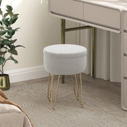 Homcom Ottoman Storage Opulent Cream/Gold - thumbnail 4