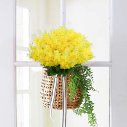 4Pcs 13.8in/35cm Artificial Hyacinth Flower Bouquet, Silk Hyacinth Flowers Fake Flower with Stem Faux Hyacinth Flowers for Home Office Wedding Decoration(yello) - thumbnail 4