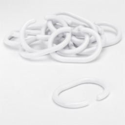 Croydex Shower Curtain Rings C Type White 12pcs - thumbnail 2